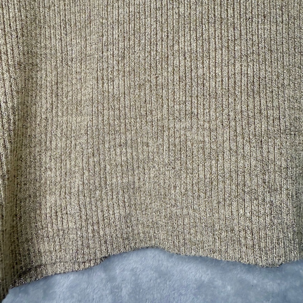 Gold Sparkly Turtleneck Sweater - Picture 4 of 5